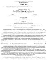 Sino-Global Shipping America, Ltd.