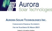 Aurora Solar Technologies Inc.