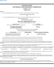 Bicycle Therapeutics plc